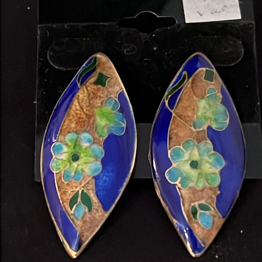 Vintage cloisonné earrings